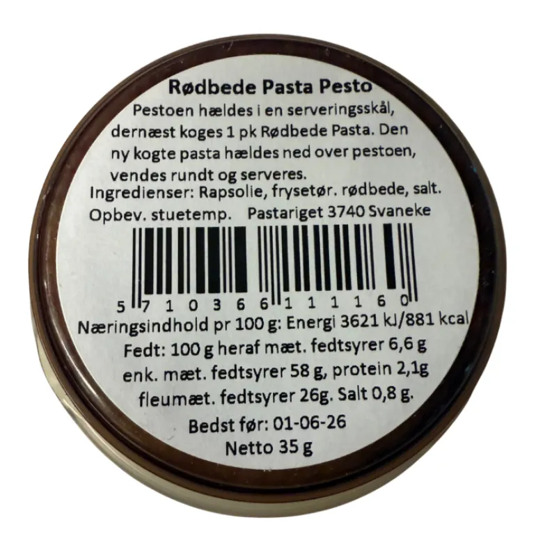 Rødbede Pesto, Pastariget Bornholm