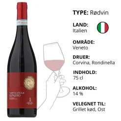 Rødvin, Cantina Castelnuovo del Garda - Valpolicella Ripasso (Italien)