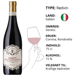 Rødvin, Ca' Rosa - Amarone Della Valpolicella DOCG (Italien)