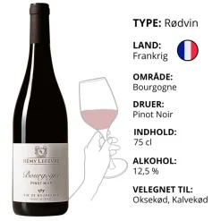 Rødvin, Rémy Lefevre - Bourgogne Pinot Noir (Frankrig)