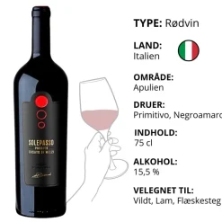 Rødvin, Solepasso IGT Puglie Passito (Italien)