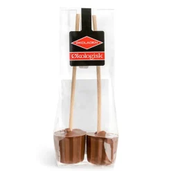 Rørepinde til varm kakao, mælke chokolade (økologisk)