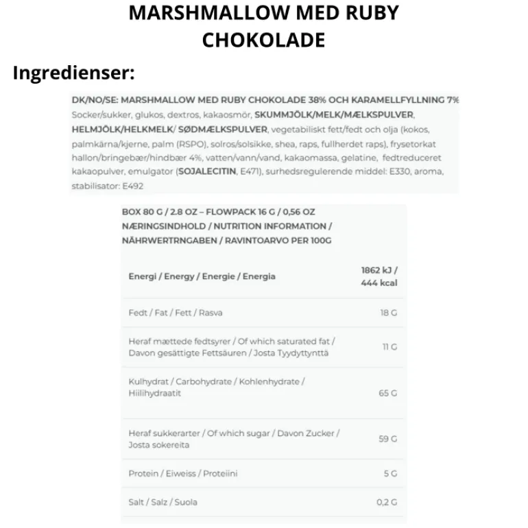 Ruby Chocolate - The Mallows (Flowpack)