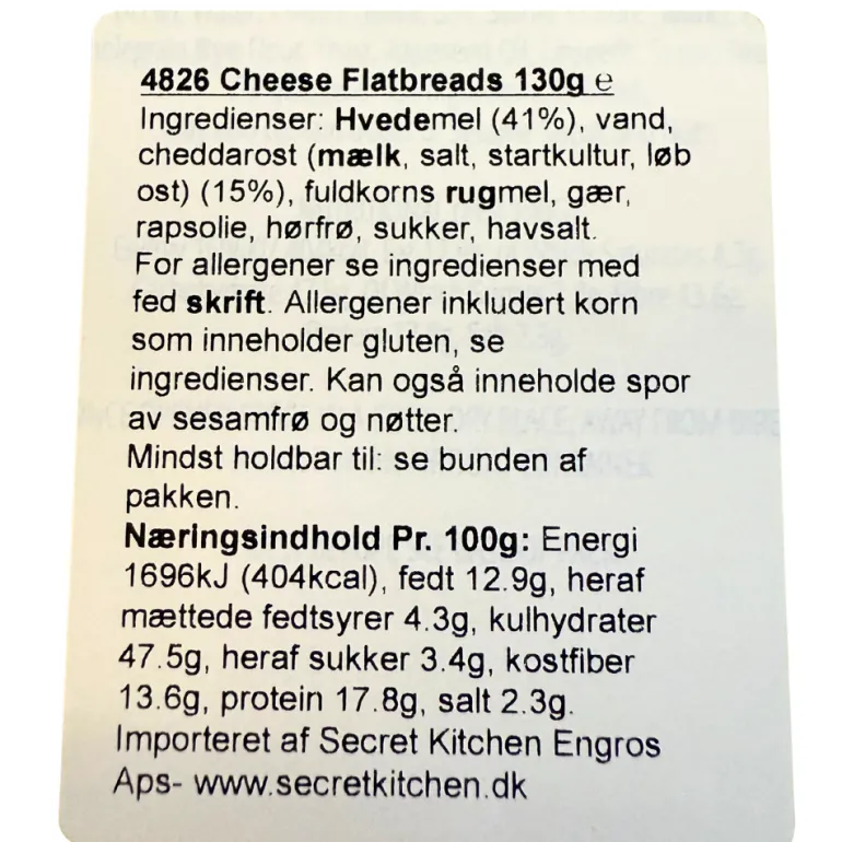 Snackbrød med ost og hørfrø