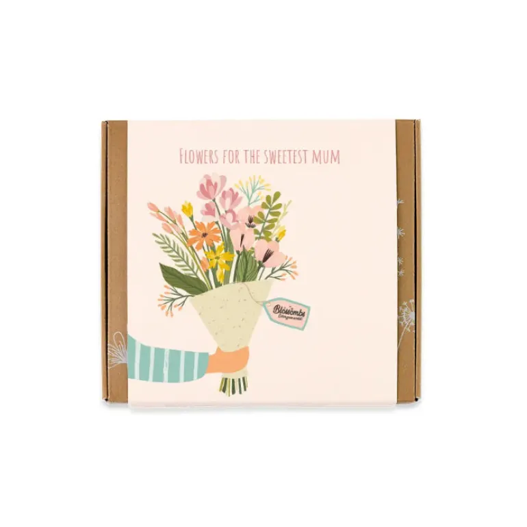 Stor gaveæske 'FLOWERS FOR THE SWEETEST MUM', Blossombs