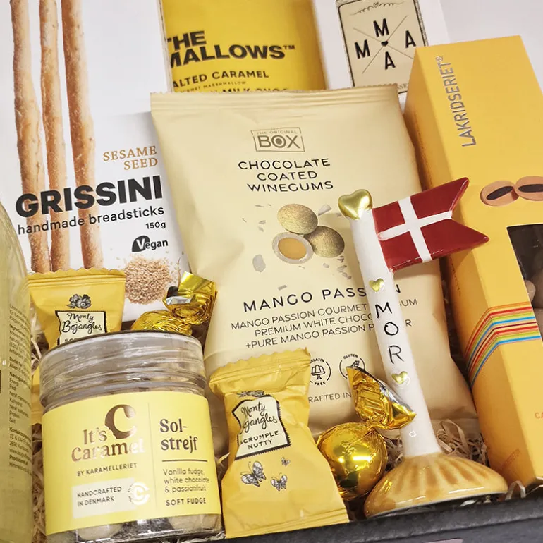 Stor gul gavekurv til verdens bedste mor