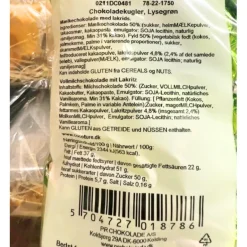 STORKØB 1 kg Cocoture chokoladekugler | Mælkechokolade med lakrids - lysegrøn