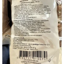 STORKØB 1 kg Cocoture Chokoladekugler | Mørk chokolade med mynte - brun