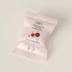 STORKØB, Vingummi med karamel chokolade og jordbær. Flowpack - Box the original (50 stk.)