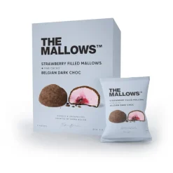Strawberry Filled Mallows Dark Chocolate Box - The Mallows