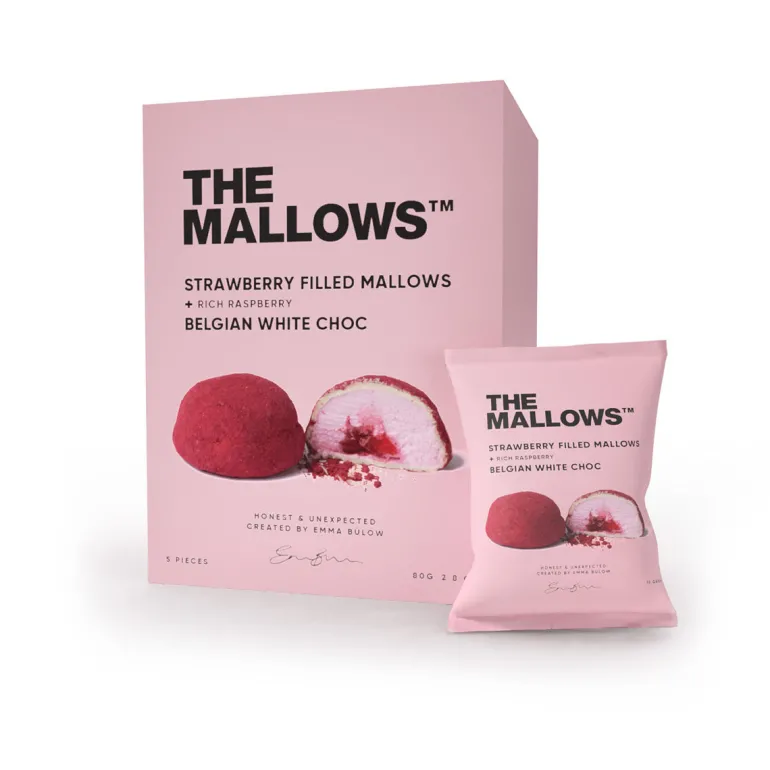 Strawberry Filled Mallows + Rich Rasberry & White Chocolate Box - The Mallows