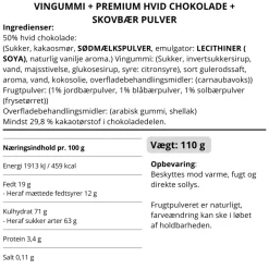 Vingummi m. hvid chokolade og vilde bær - Box the original
